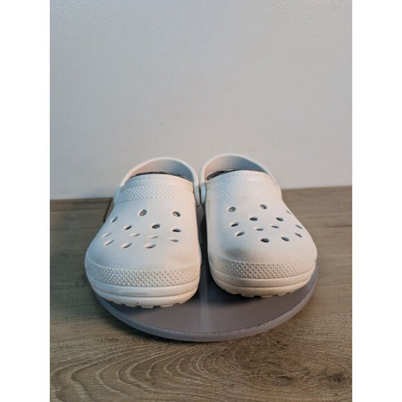 Crocs Men\'s Size 6 Dual Comfort White Fleece Lined Closed Toe Slip On Clogs main image 7